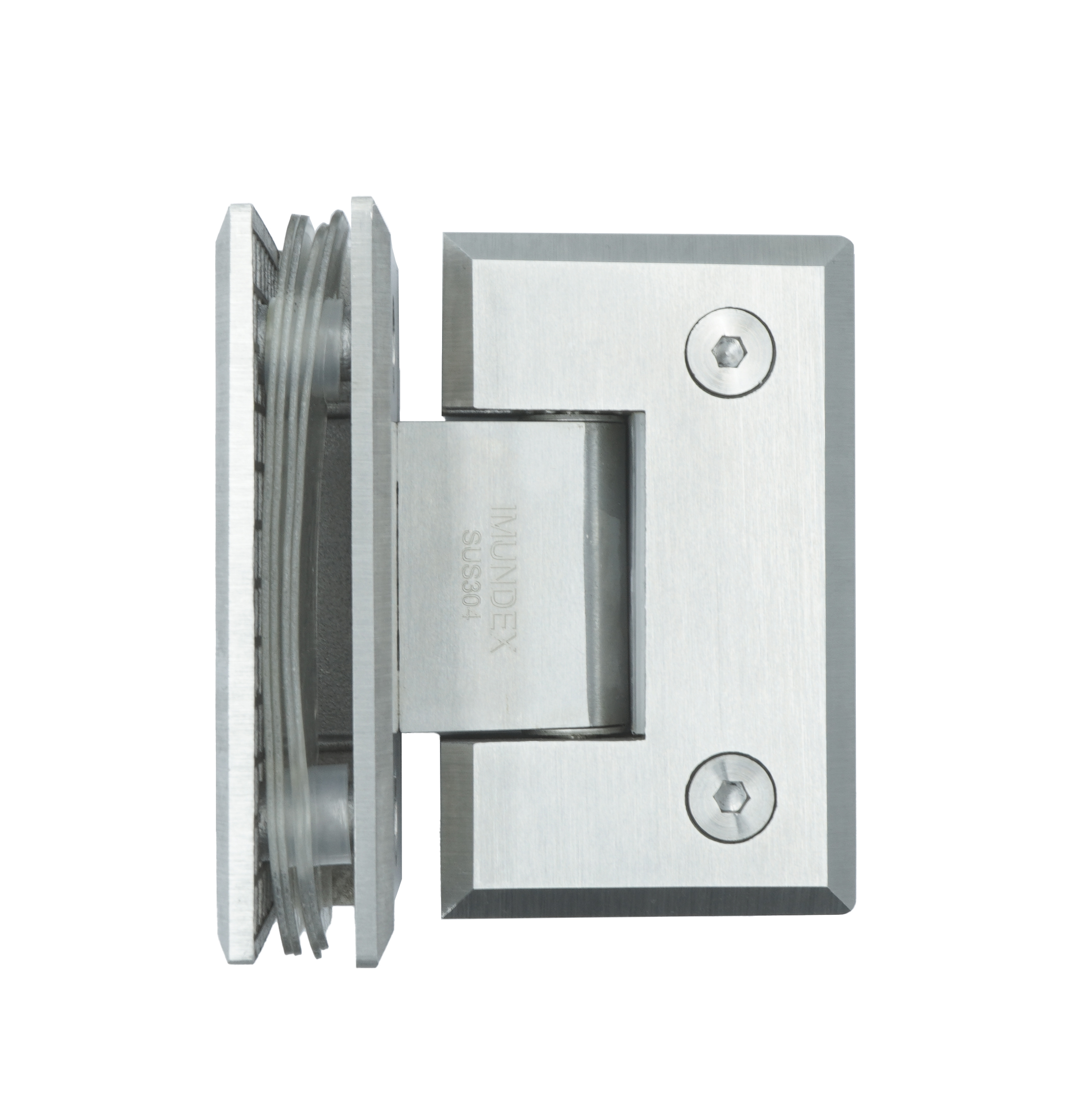 90o glass-glass hinge