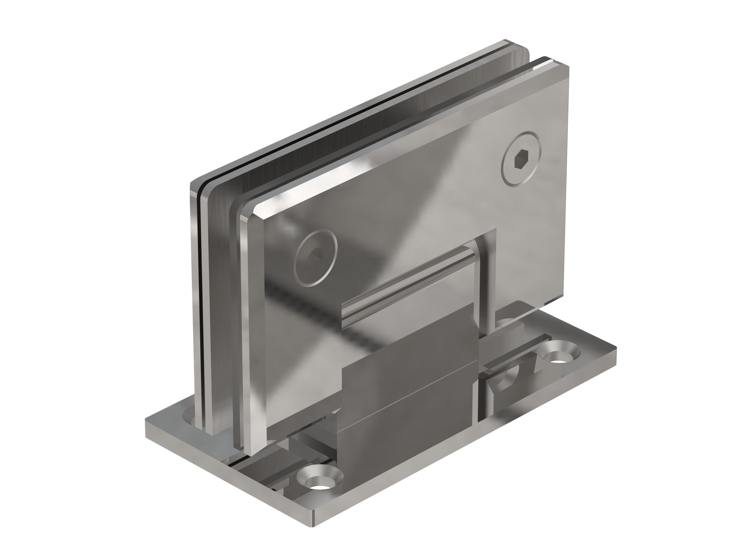 Bracket-glass hinge