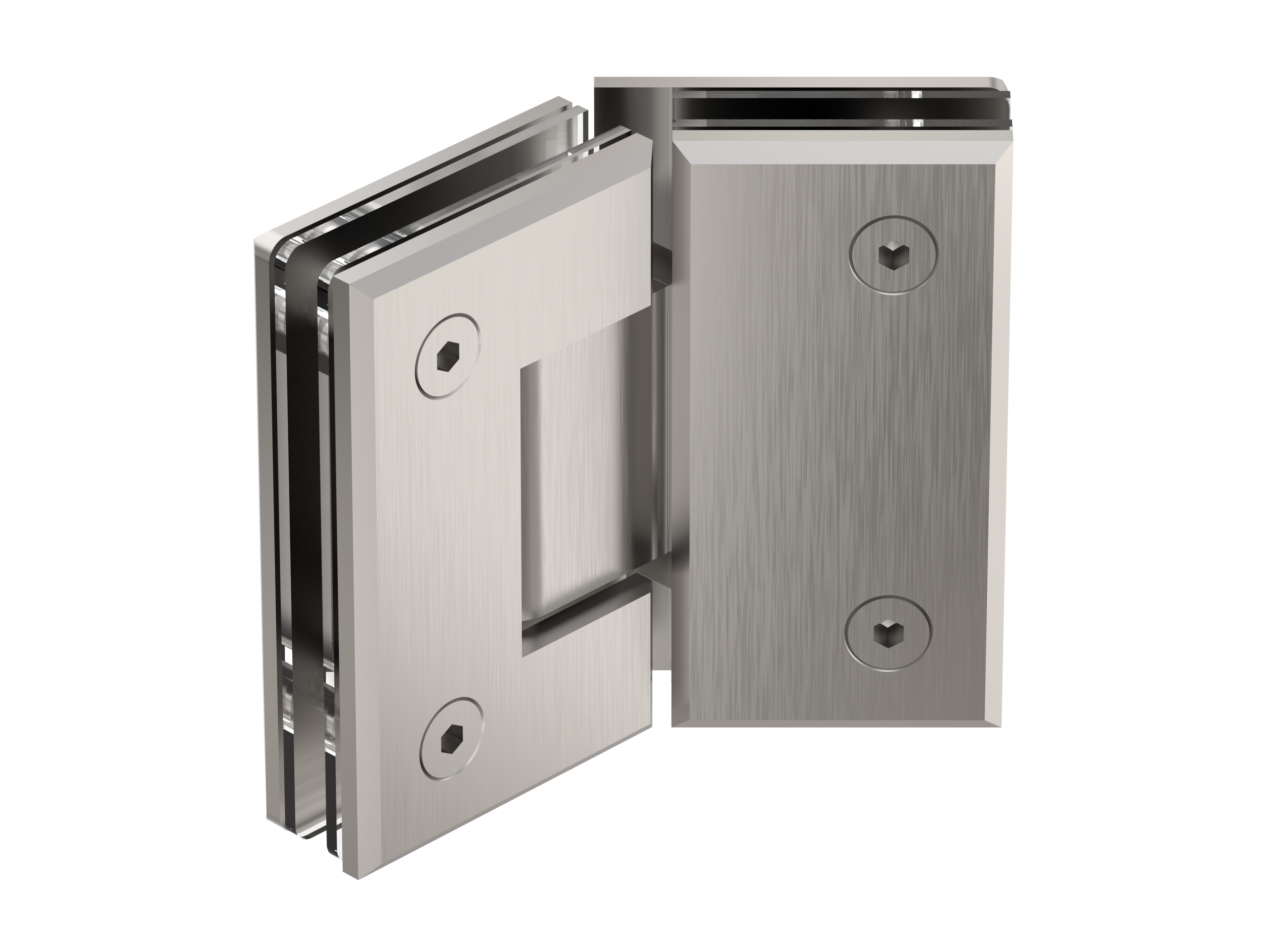 135o glass-glass hinge