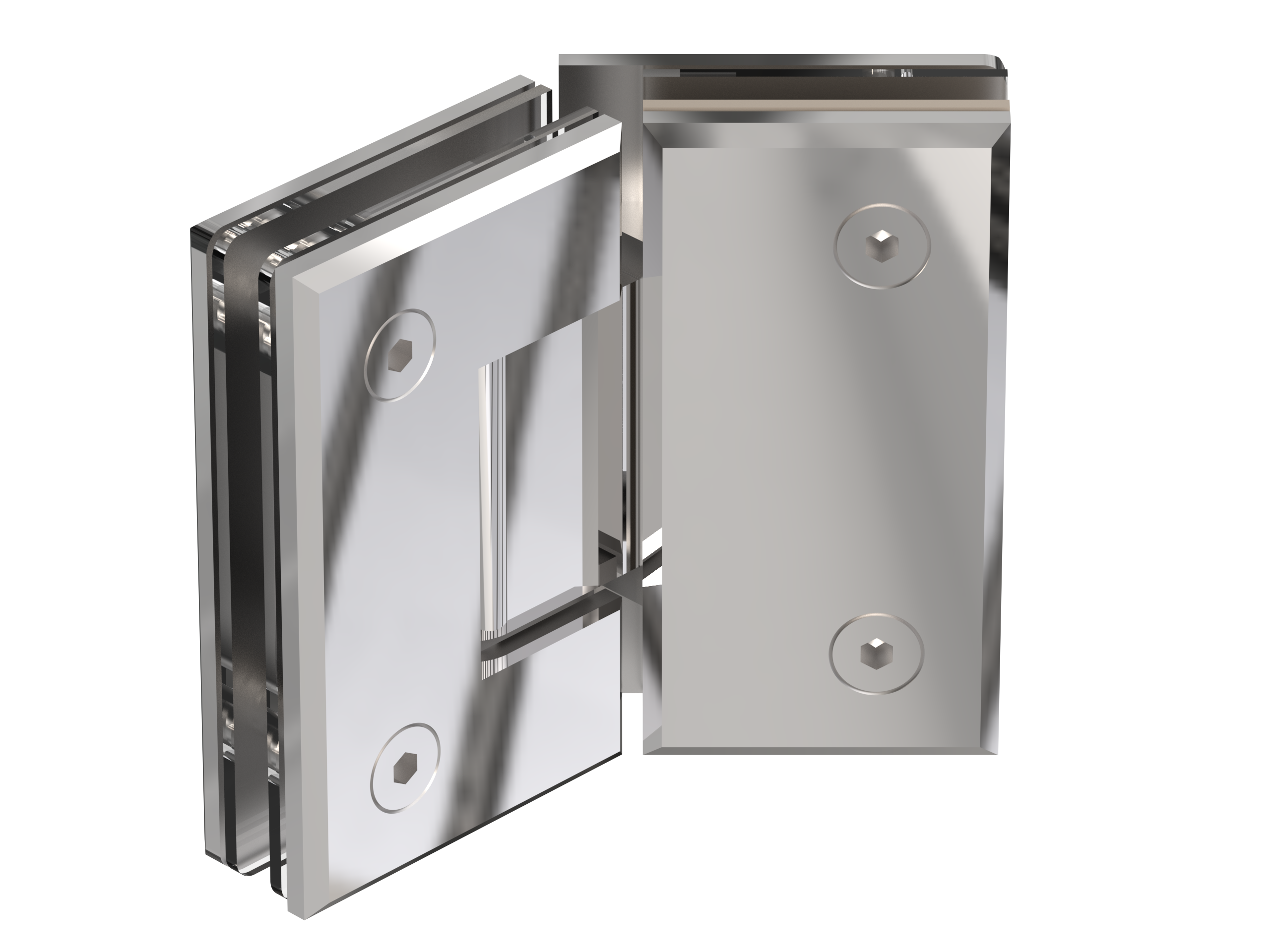 135o glass-glass hinge