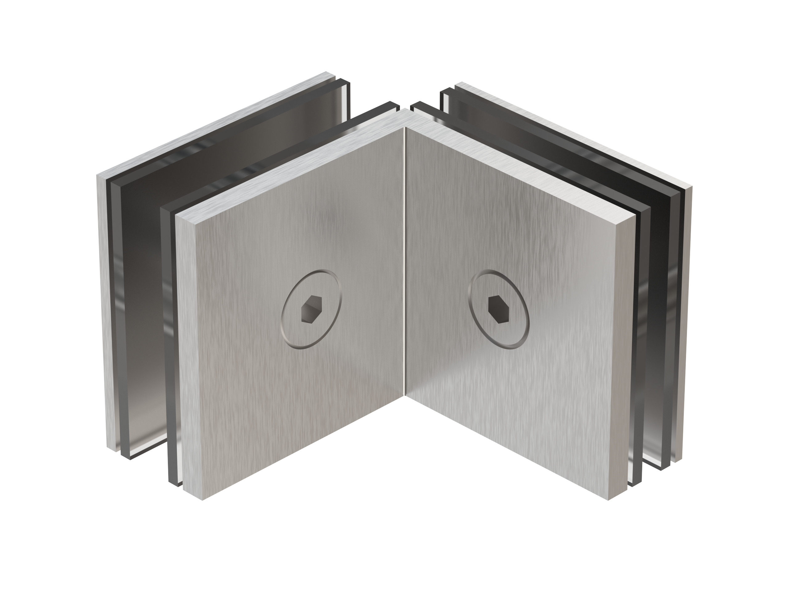 90 degrees glass - glass clamp