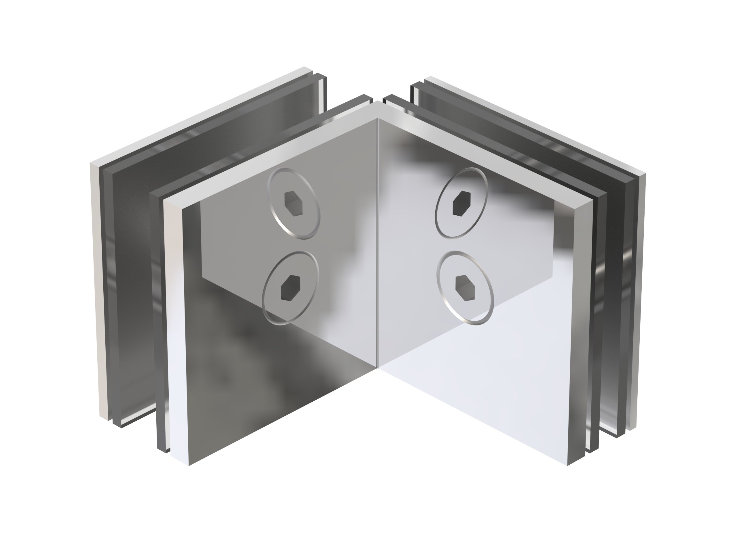 90 degrees glass - glass clamp