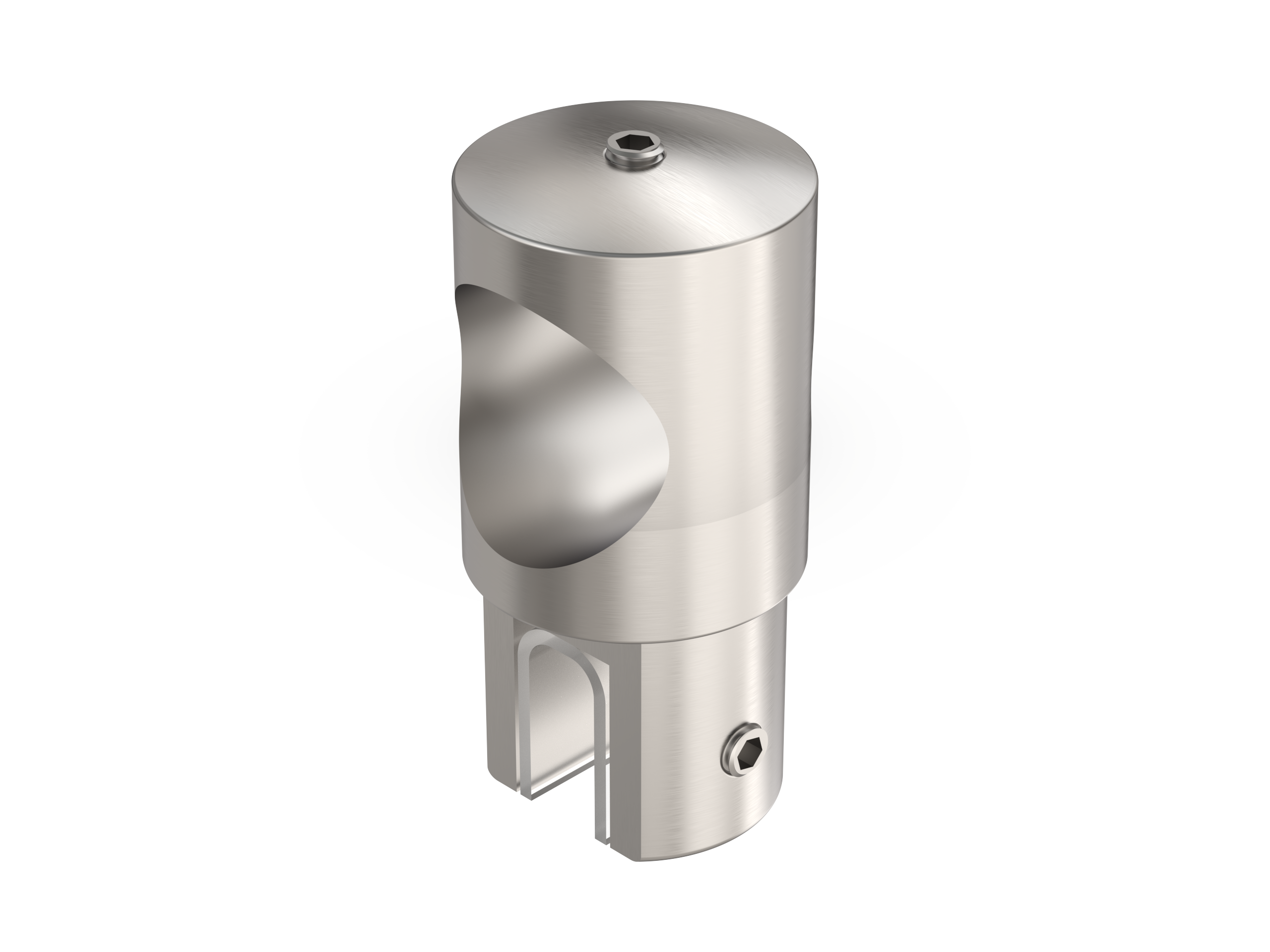 Glass to rail connector