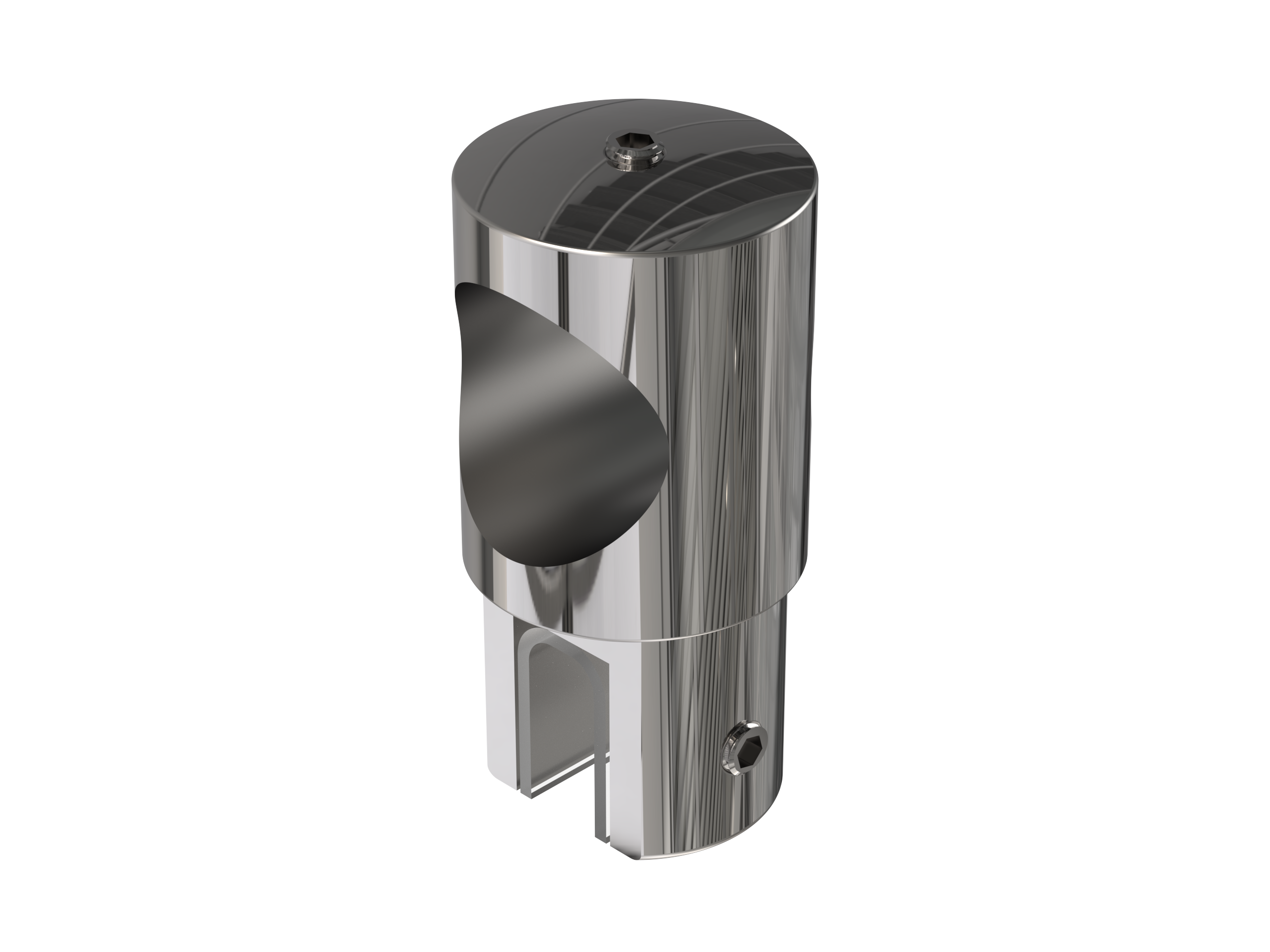 Glass to rail connector