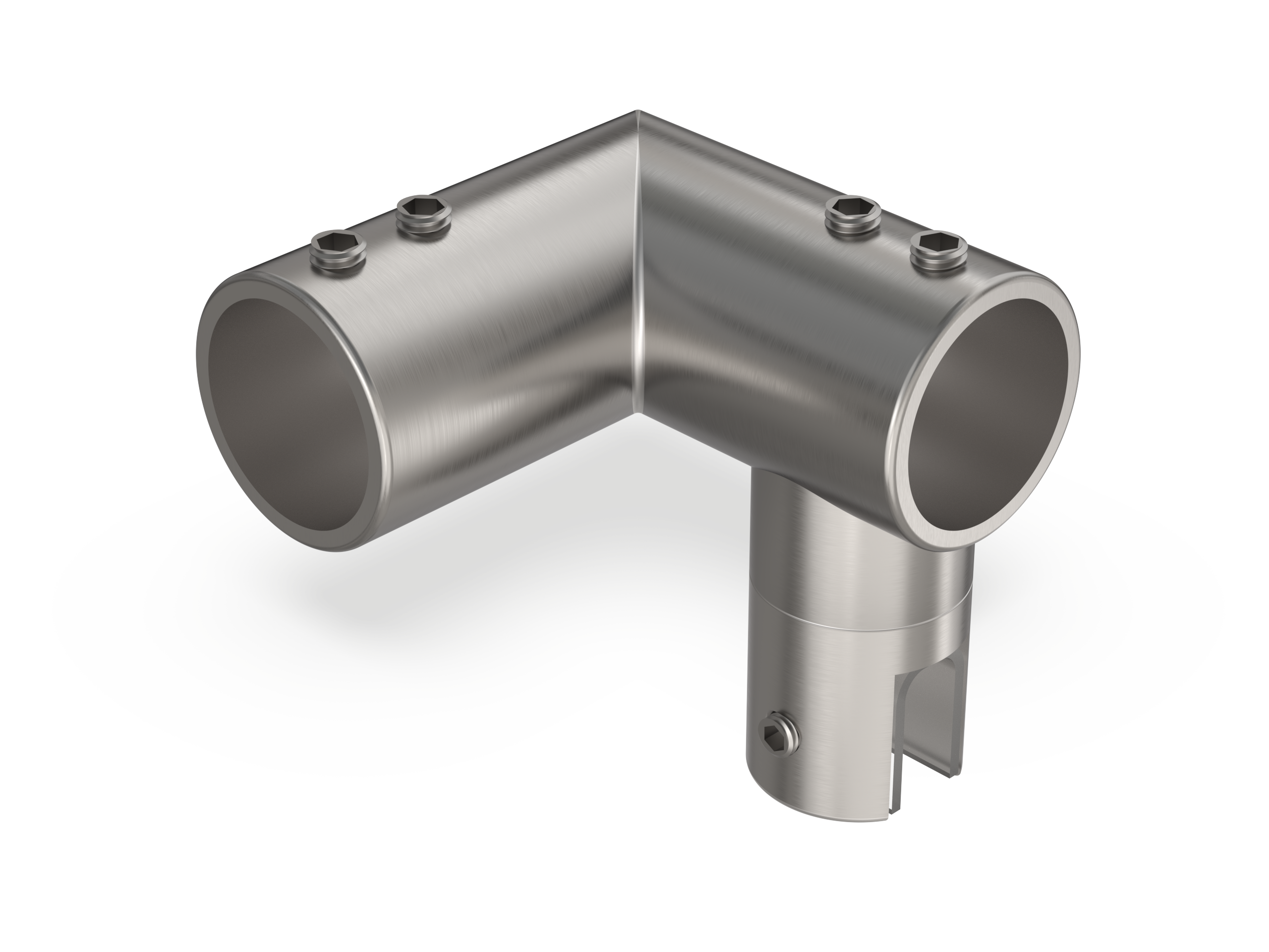 90 degrees glass to rail connector