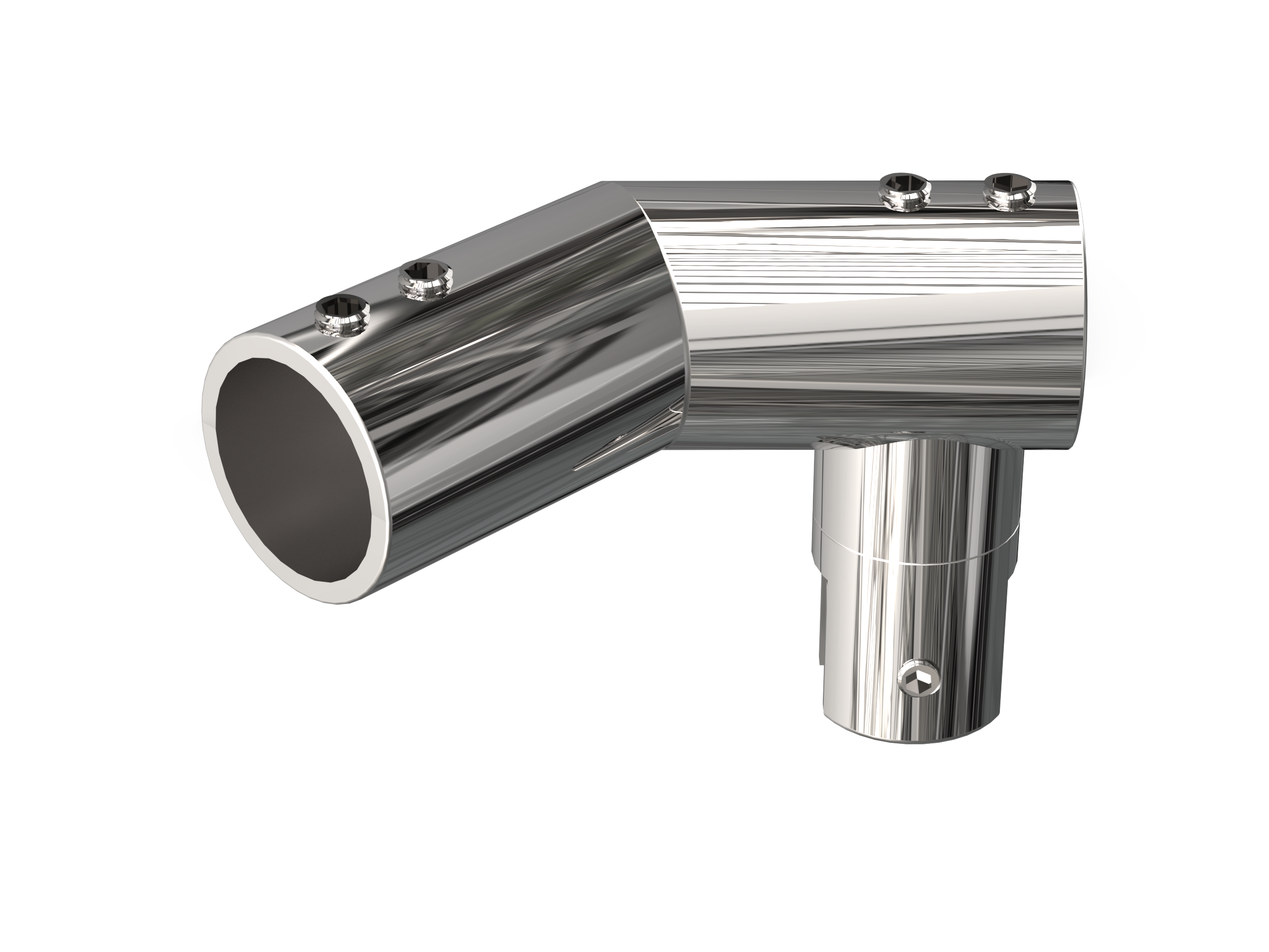 135 degrees glass to rail connector