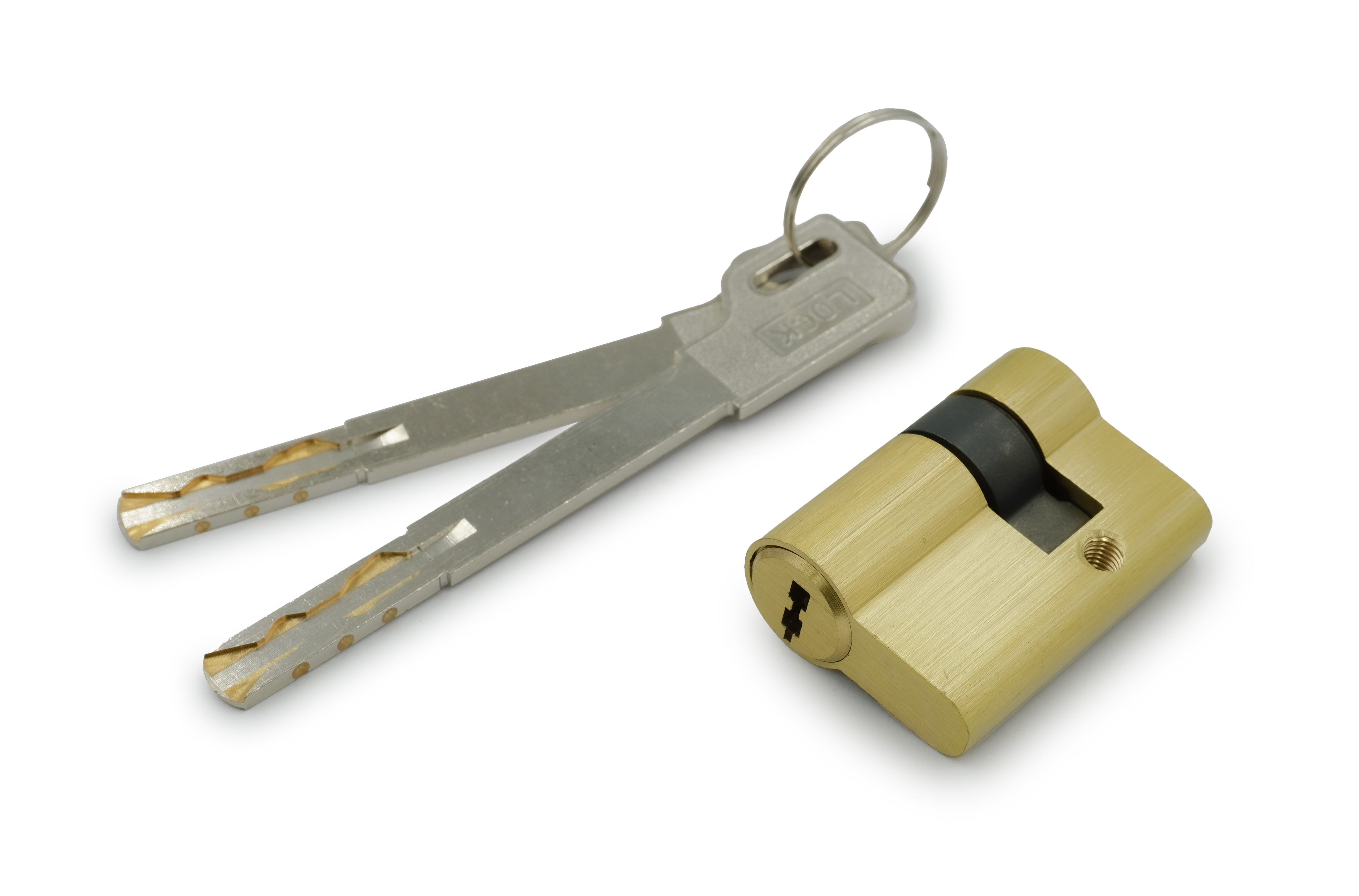 Mechanical key & cylinder for digital door lock