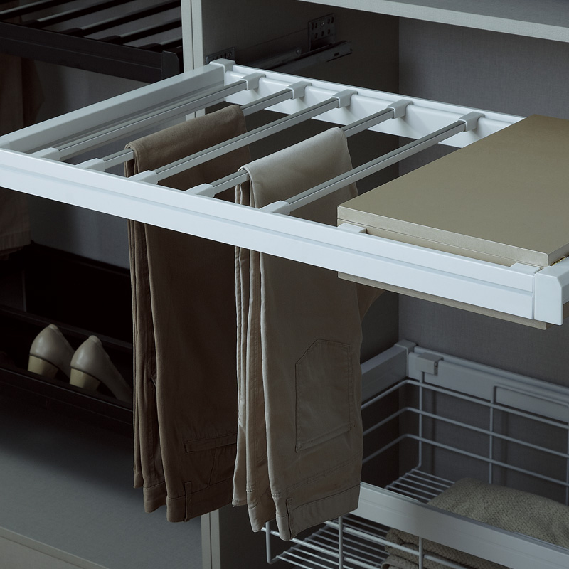 Multifunctional wooden box trousers rack