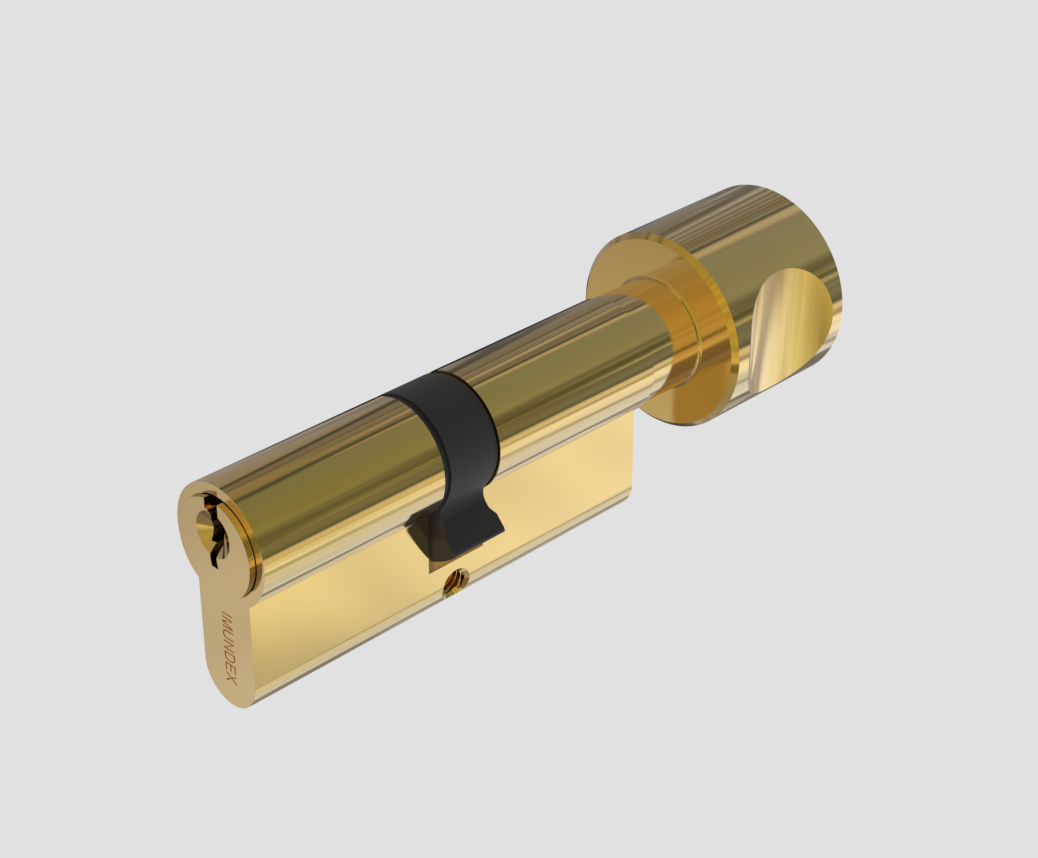 Cylinder with round thumbturn