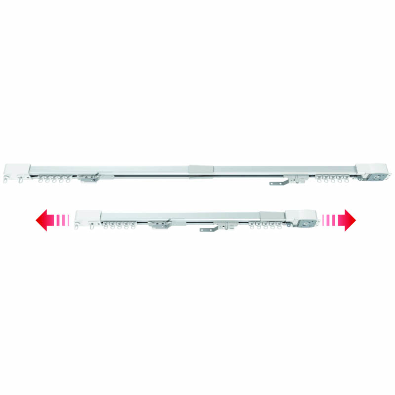 Extendable curtain rail