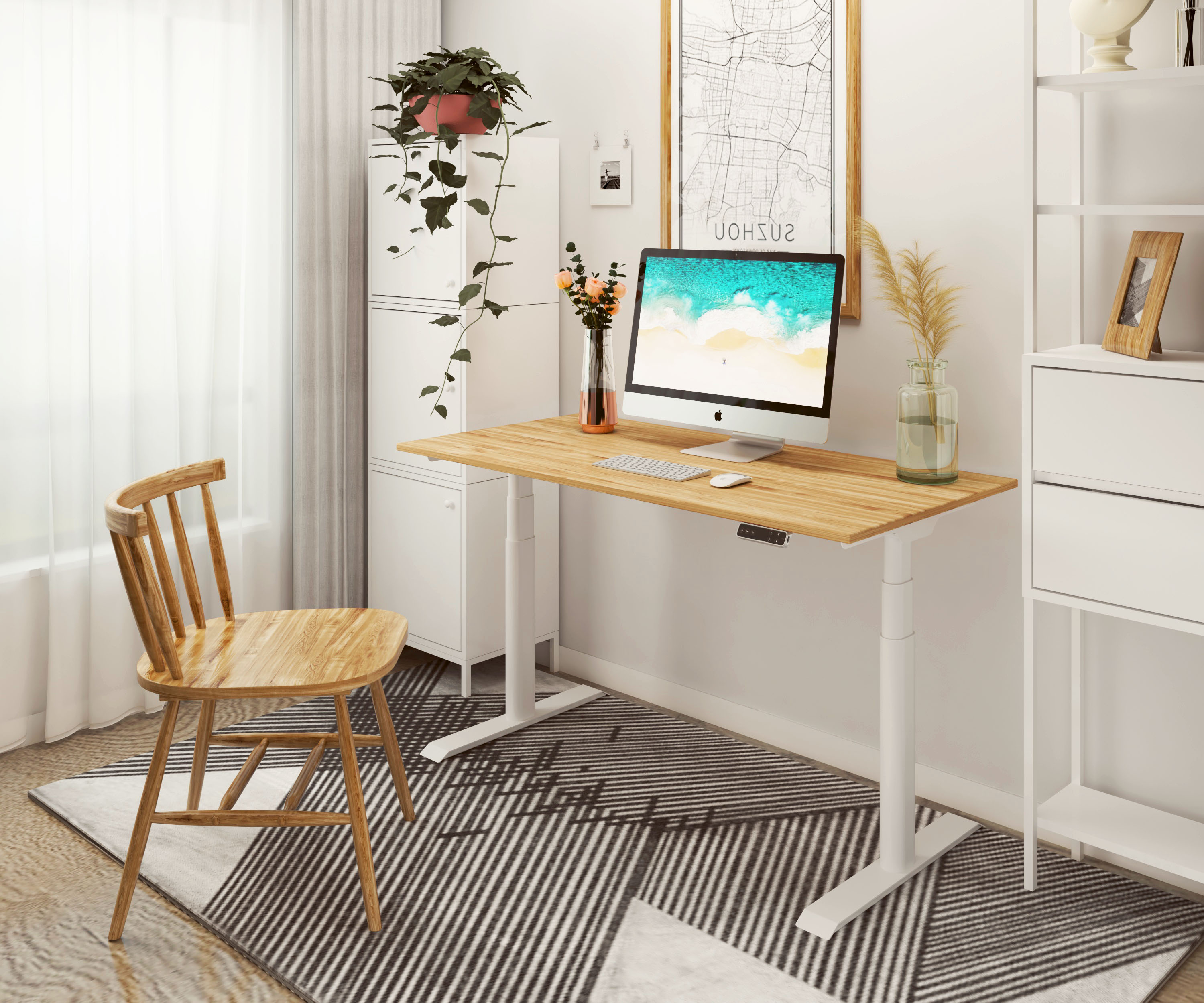 Height adjustable electric standing desk (2-motor)