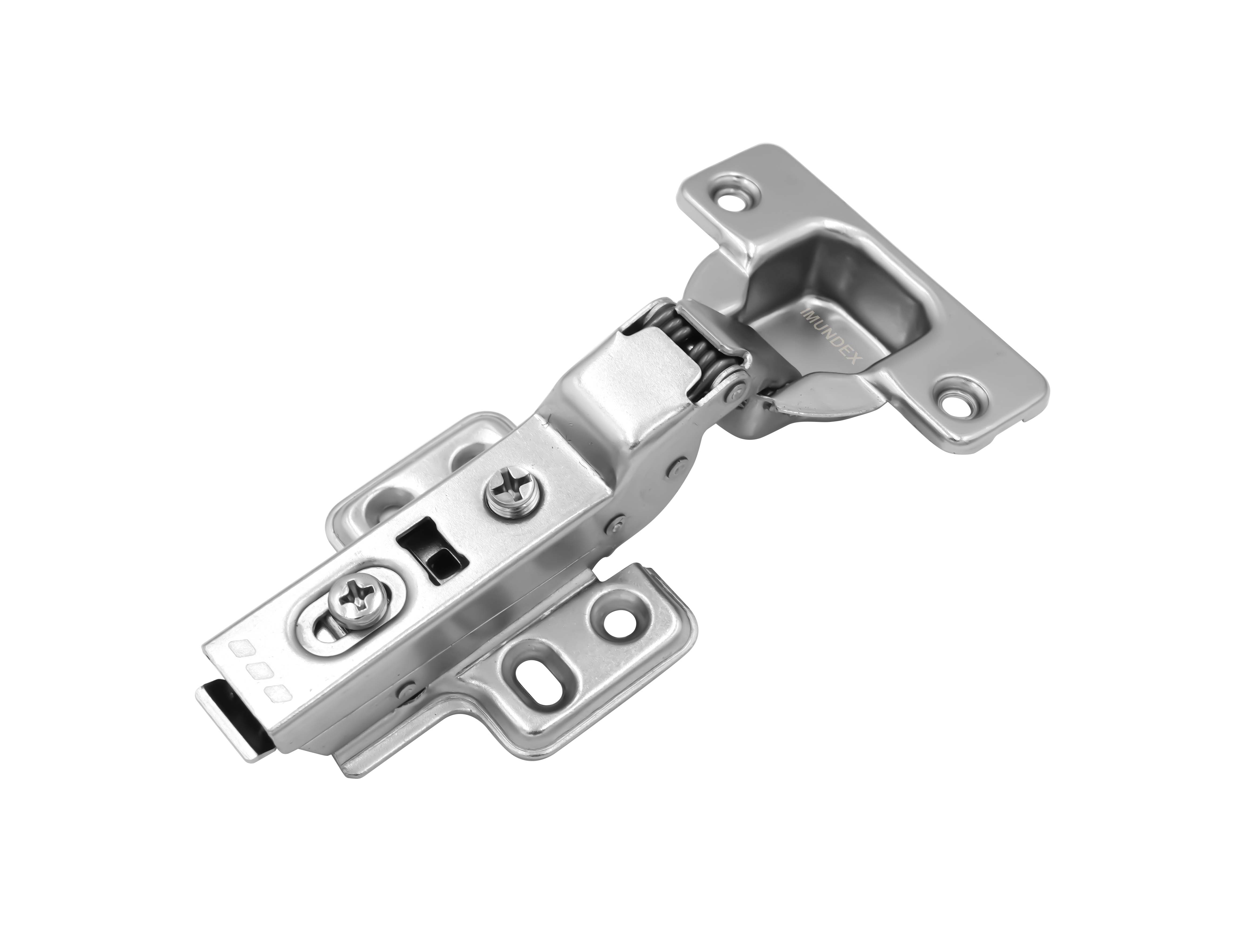 Bản lề thép mạ Niken lắp cài giảm chấn_105 độ_Trùm nửa