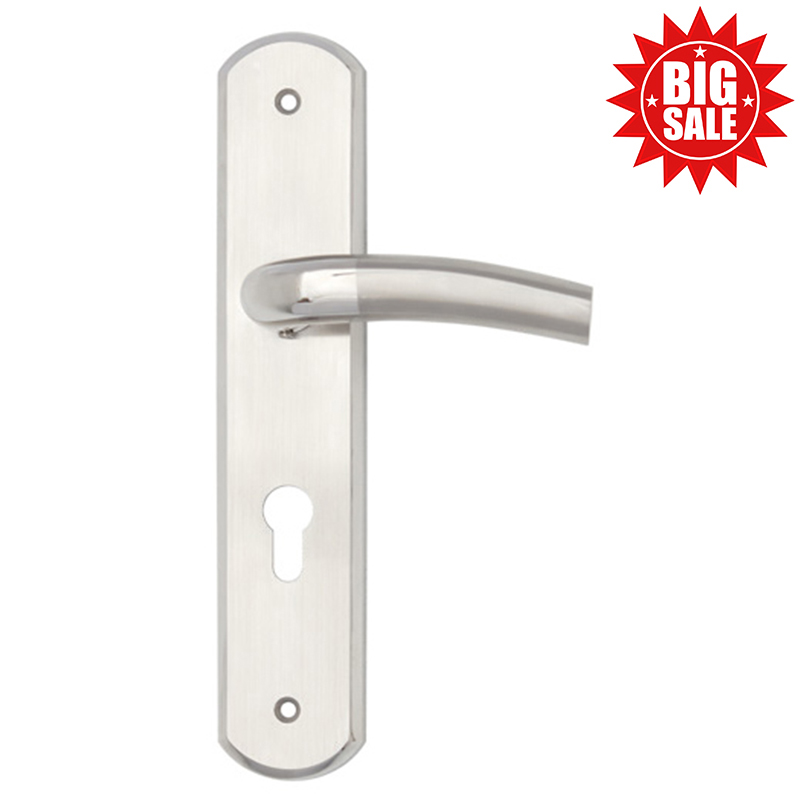 Lever handle on backplate