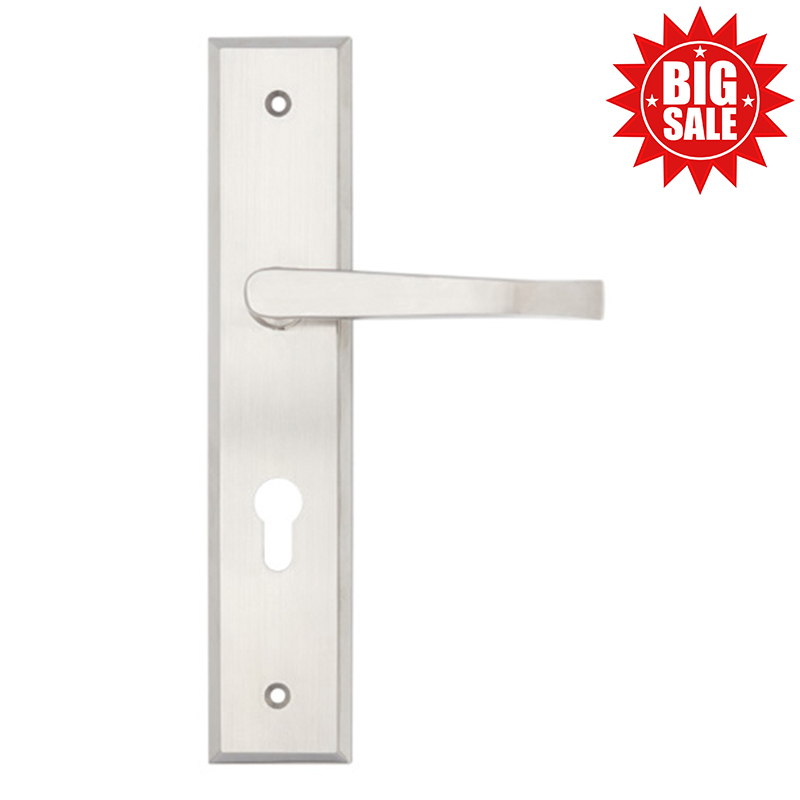 Lever handle on backplate