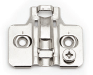 Mounting plate with cam adjustment for clip-on hinge