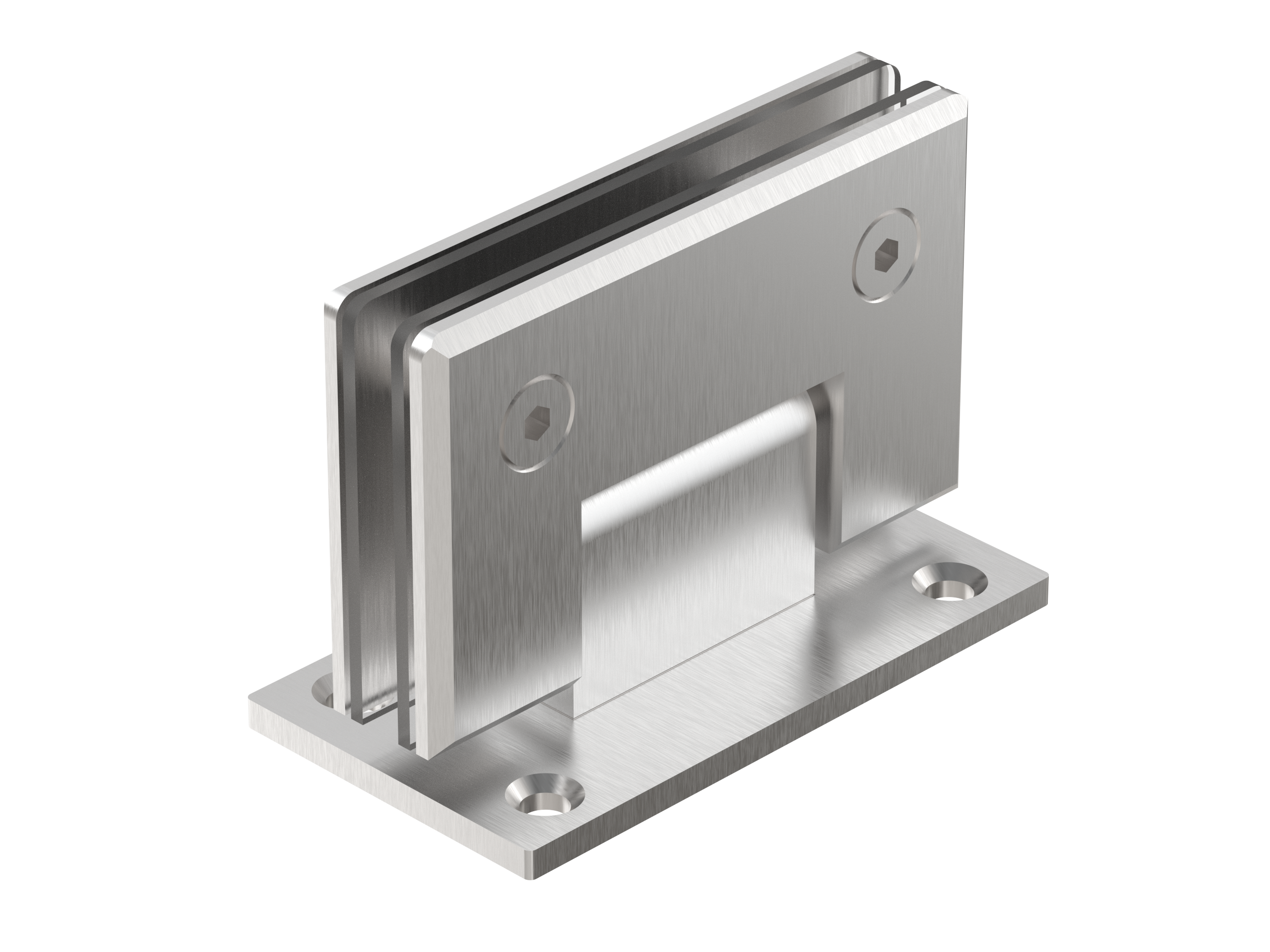 Bracket-glass hinge